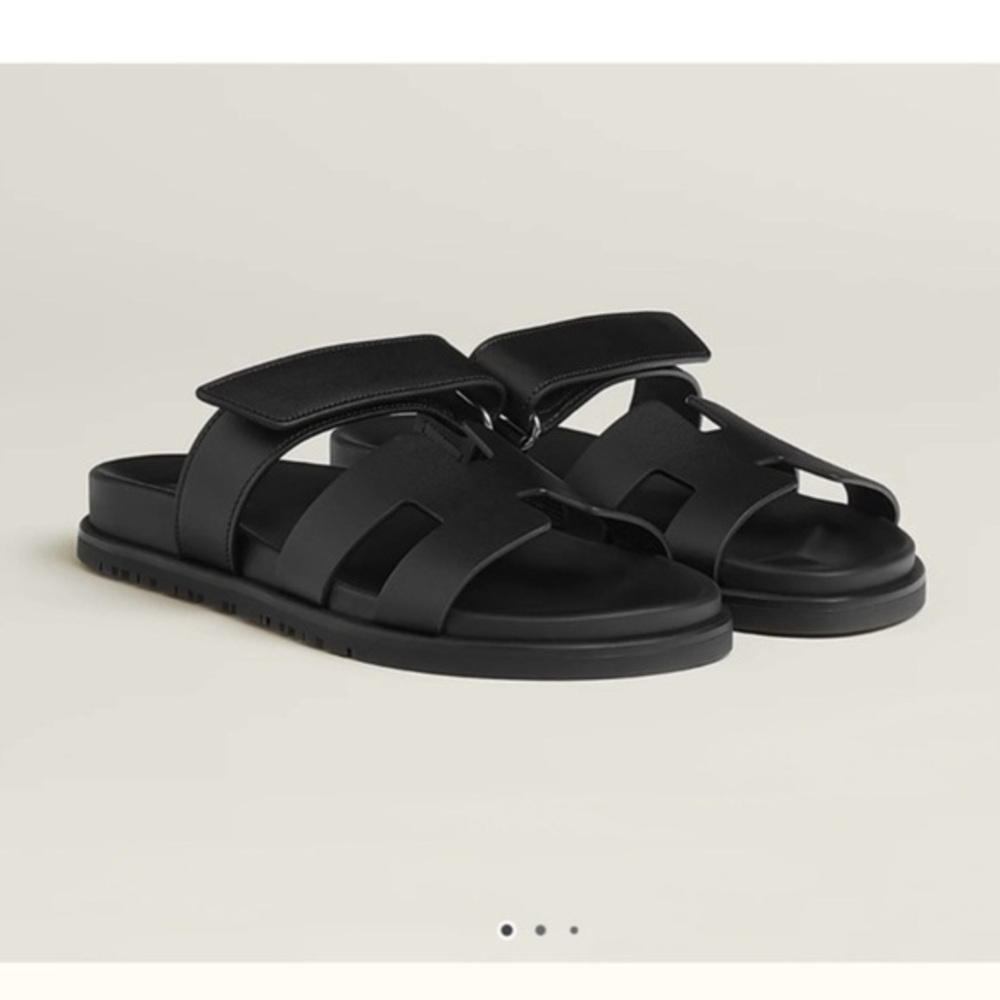 Hermes authentic Chypre sandal black size Eur 40.5